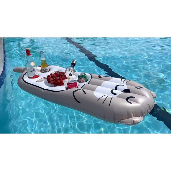 2 x Floating Otter Drink Holders, Serving Bars , Cold Buffet Servers for Pool - Picture 4 of 5